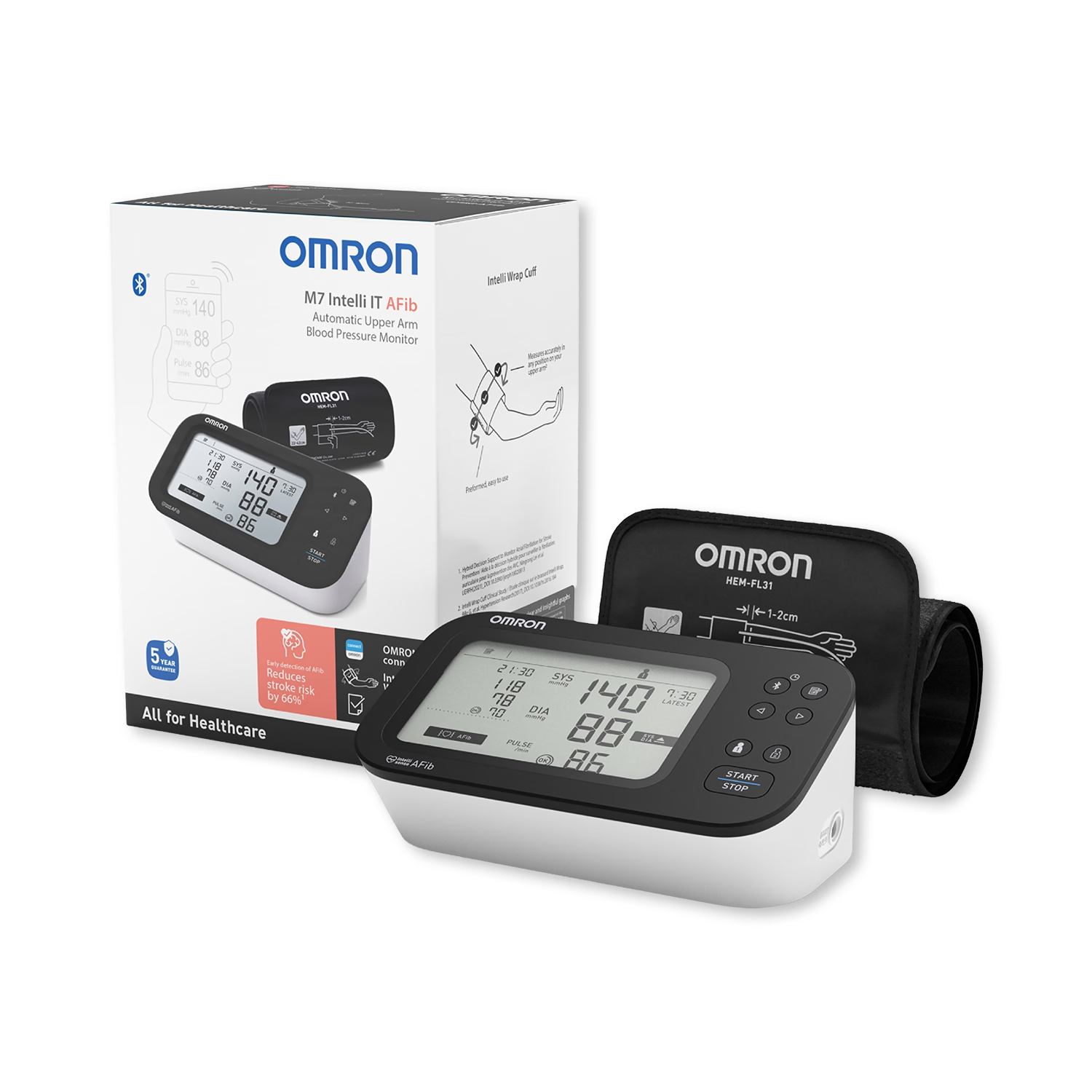 Omron M7 Intelli IT upper arm blood pressure monitor, UK version