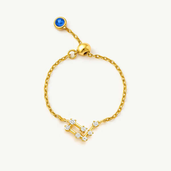 MUCHV Taurus zodiac constellation ring adjustable, imported from the UK