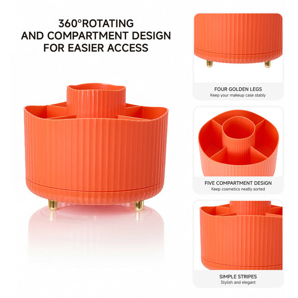 Livingandhome rotating storage organizer orange 14cm, imported from the UK