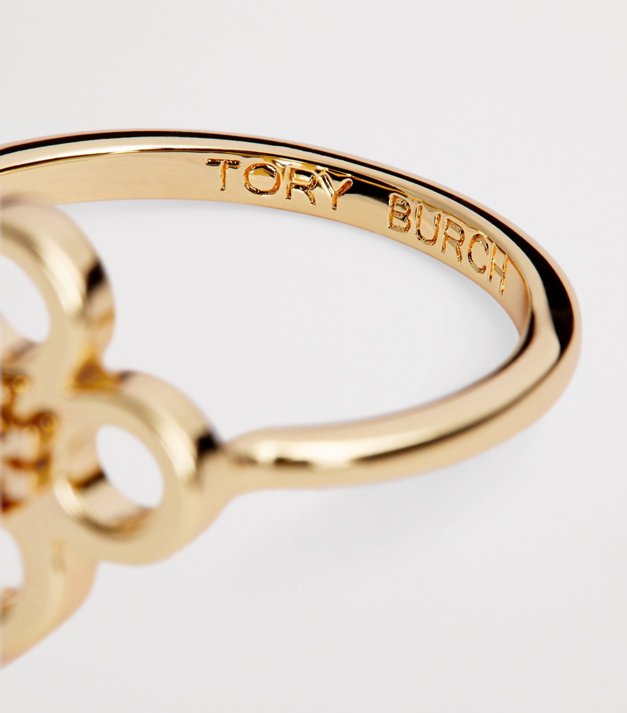 Tory Burch Kira Clover ring 18kt gold, imported from the UK