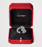 Cartier Panthère white gold diamond emerald onyx ring - British product