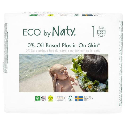 Naty by Nature Nappy Newborn Size 1x25 Nappies nappies Sainsburys   