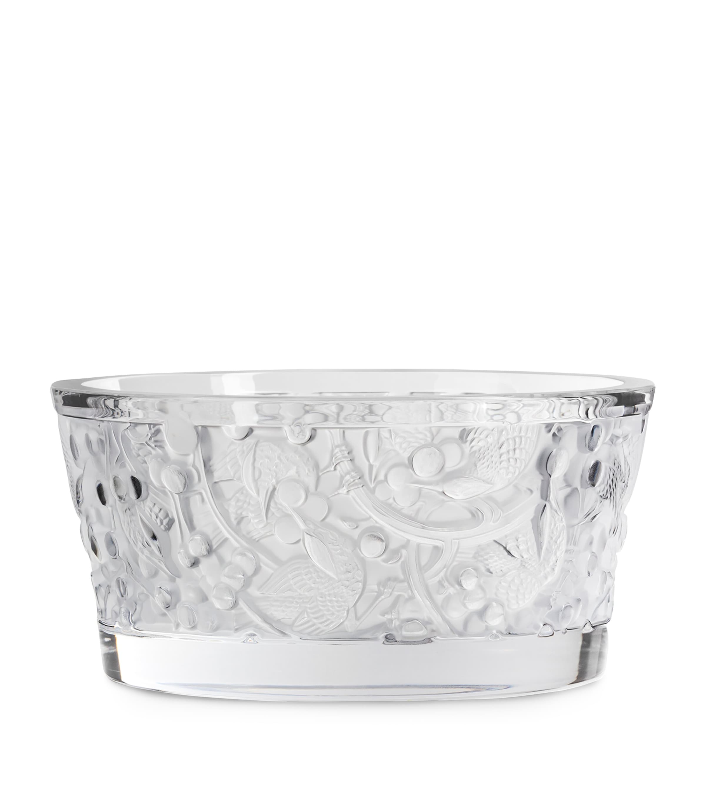 Lalique crystal Merles et Raisins bowl, UK version