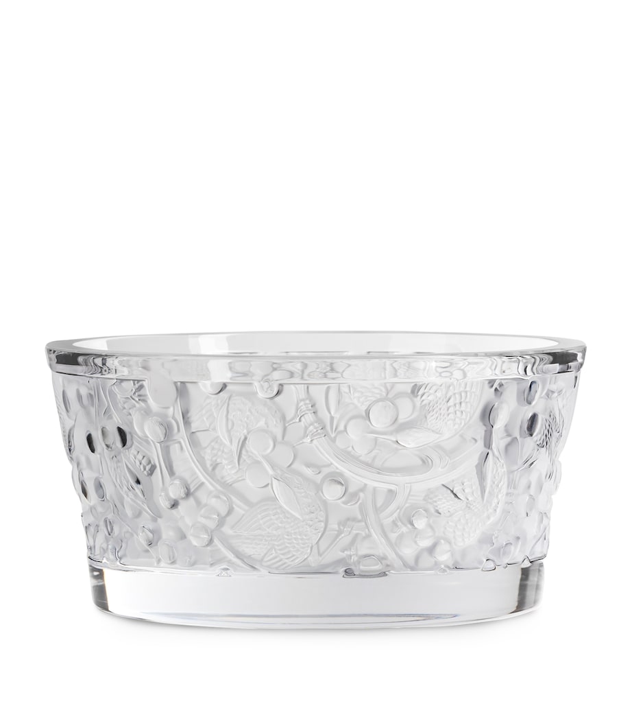 Lalique crystal Merles et Raisins bowl, UK version