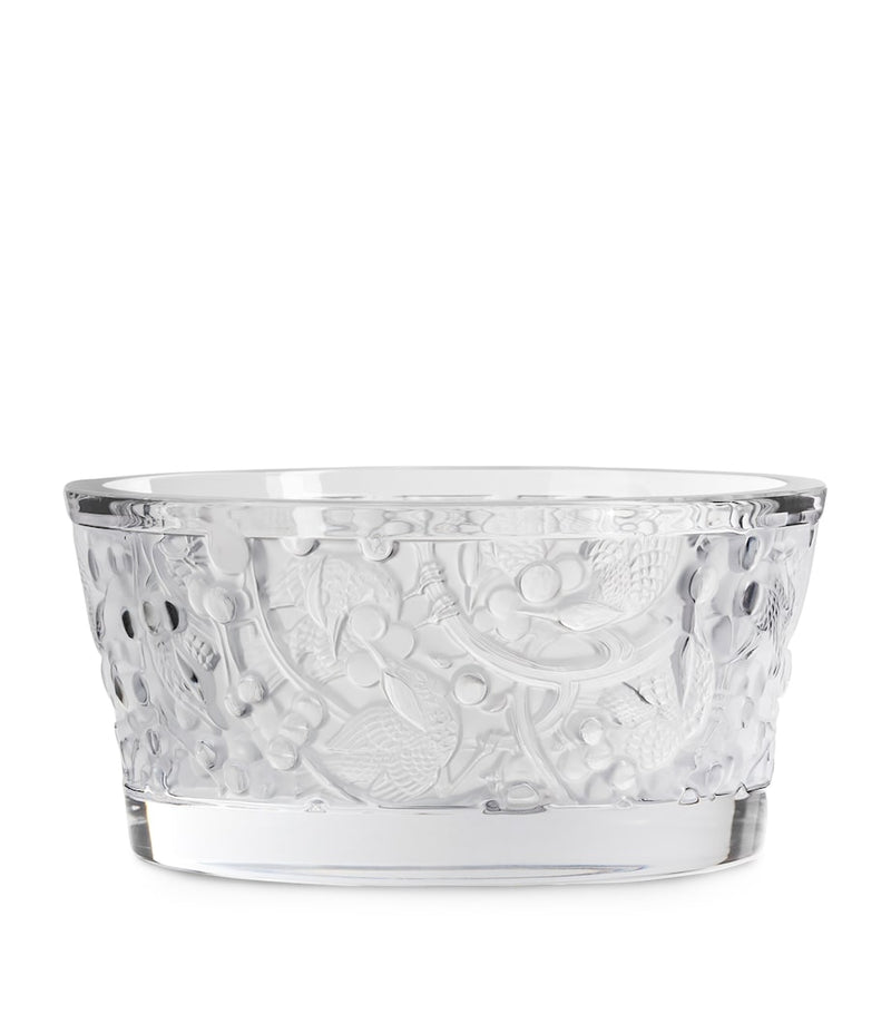 Lalique crystal Merles et Raisins bowl, UK version