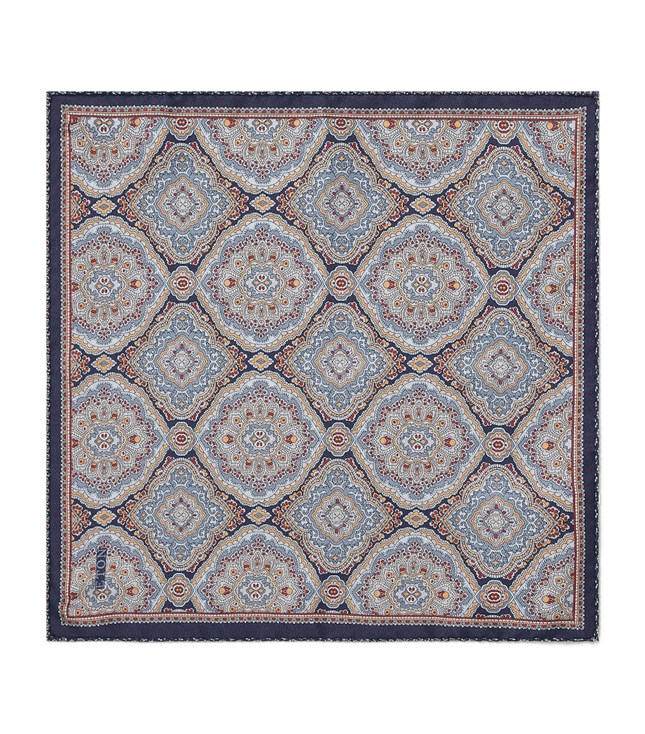 Eton reversible jacquard pocket square 33cm (British brand)