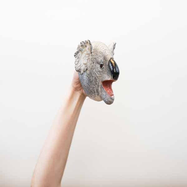 Wild Thingz grey koala hand puppet, imported from the UK