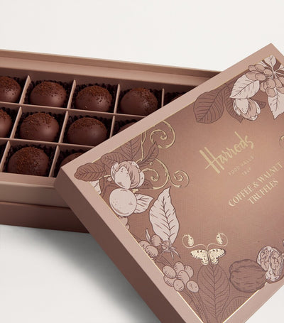 Harrods 15-stykker Kaffe og Valnøtt Sjokoladetrøfler 195g - Kjøp online hos McGrocer