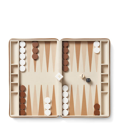 Aerin Leder Enzo Reise-Backgammon-Set