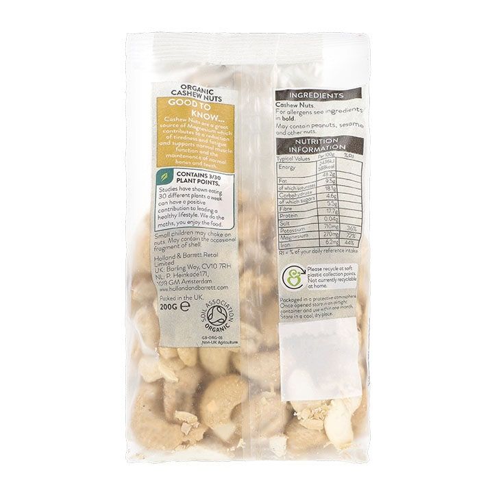 Holland & Barrett Organic Cashew Nuts 200g GOODS Holland&Barrett