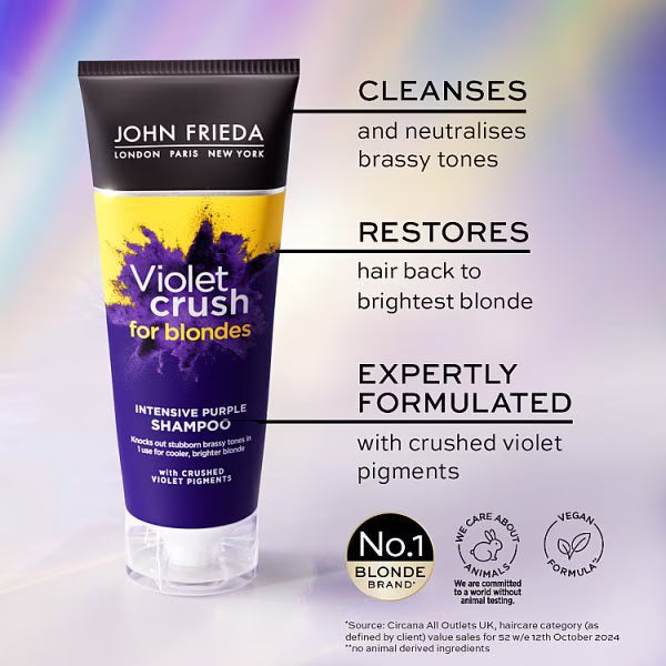 John Frieda Violet Crush Purple Shampoo 250ml - British product