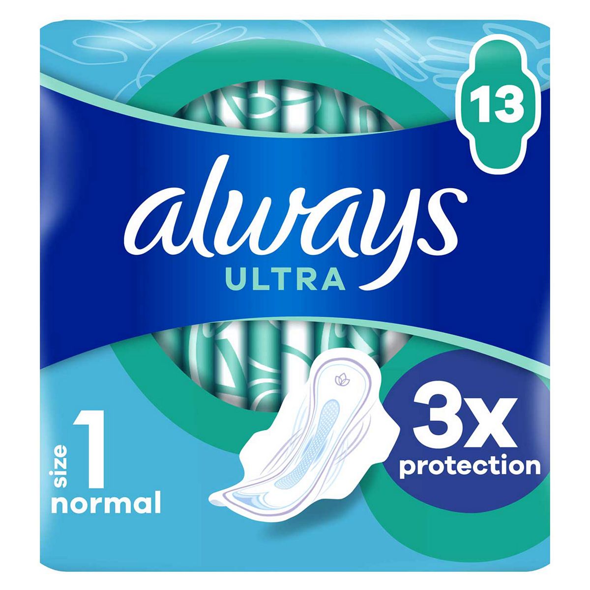 Always Ultra Sanitary Towels Normal (Size 1) Wings X13 Pads GOODS Boots   