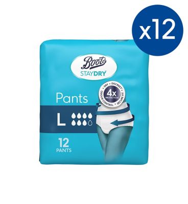 Boots Staydry Pants Large - 144 Pants (12 Pack Bundle) GOODS Boots   