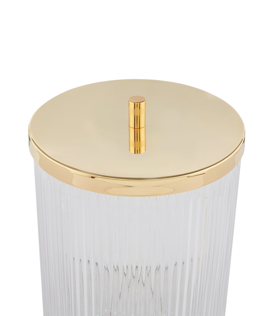 Zodiac crystal bin with gold-plated lid - British product