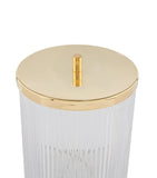 Zodiac crystal bin with gold-plated lid - British product