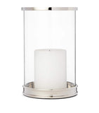 Ralph Lauren mini modern glass and brass hurricane candle holder 20cm, imported from the UK