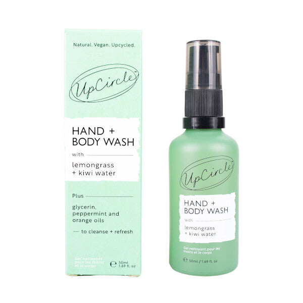 UpCircle Hand + Body Wash with Kiwi Water-Travel Size-50ml