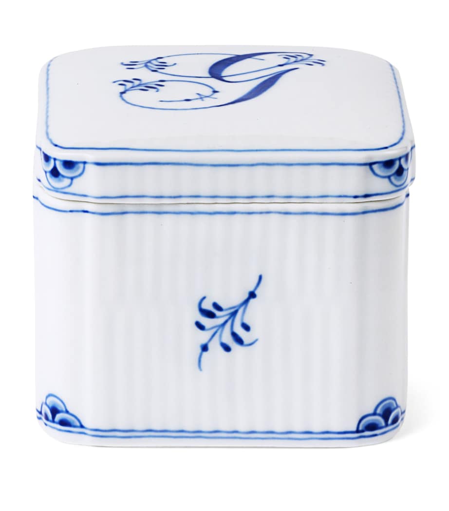 Royal Copenhagen porcelain Alphabet bonbonniere, UK version
