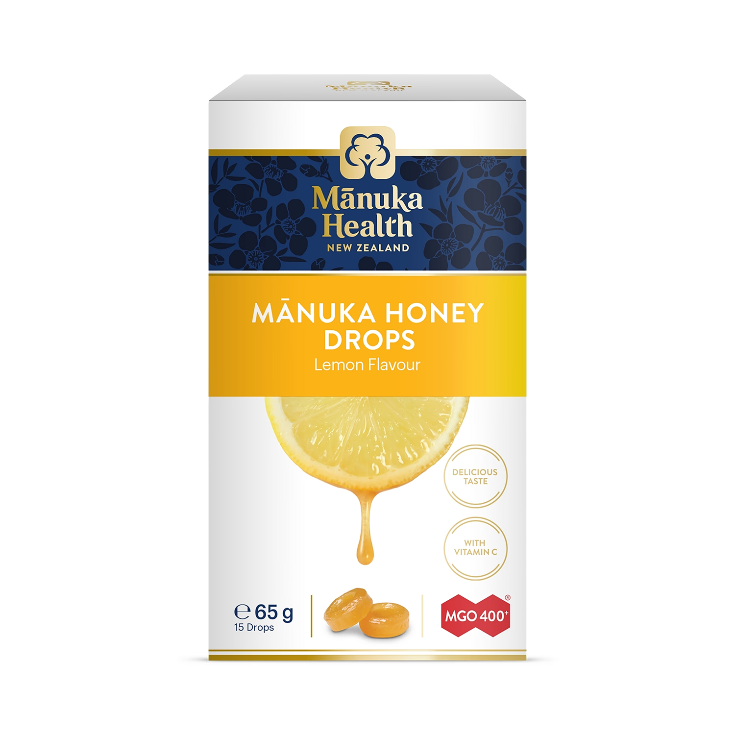 Manuka Health MGO 400+ manuka honey drops lemon 65g - British product