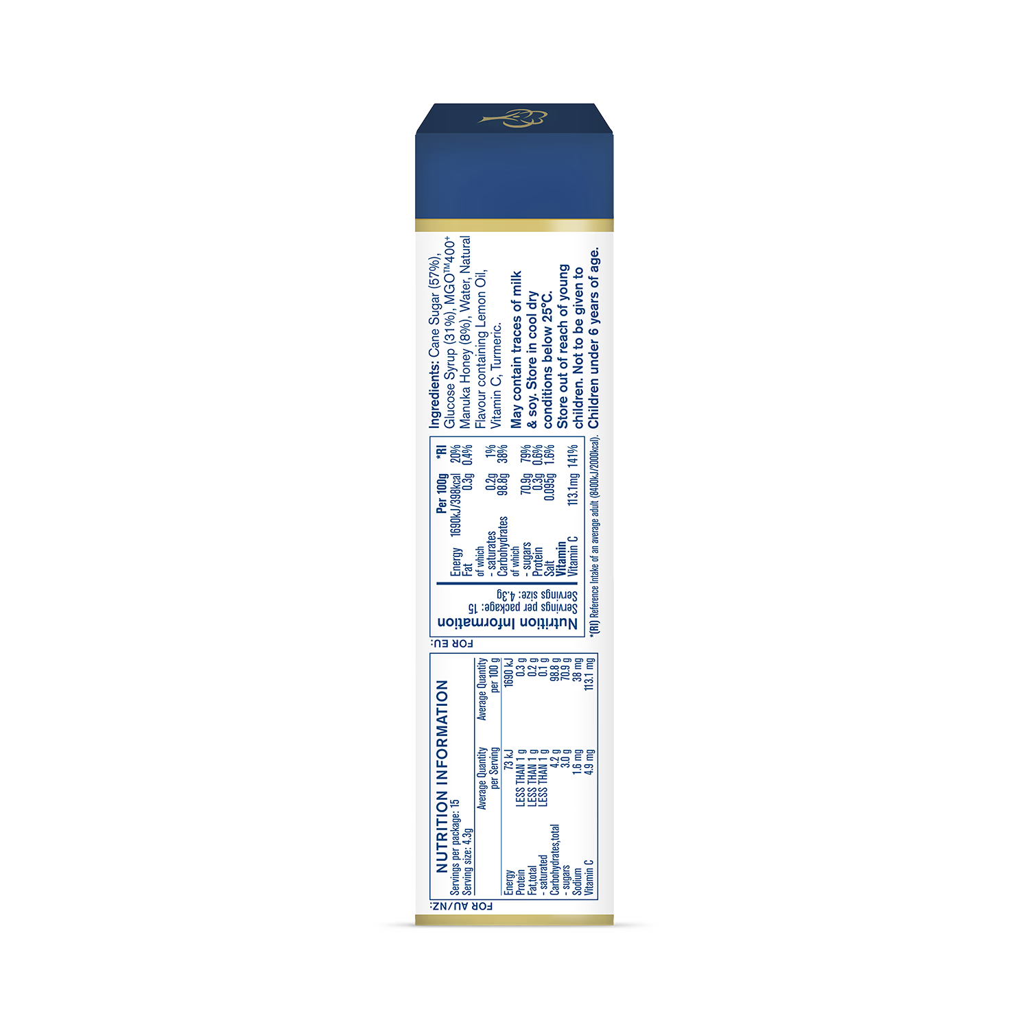 Manuka Health MGO 400+ manuka honey drops lemon 65g - British product