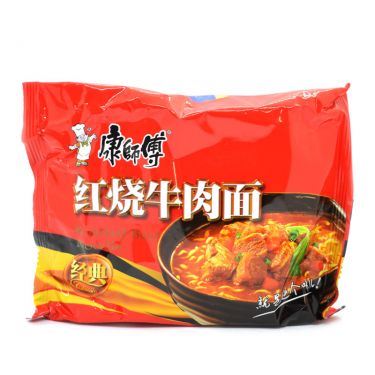 Master Kong artificial braised beef flavour instant noodles (British brand)