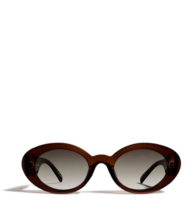 Harrods Le Specs Nouveau Vie Oval Sunglasses with Khaki Gradient Lenses- Buy online at McGrocer