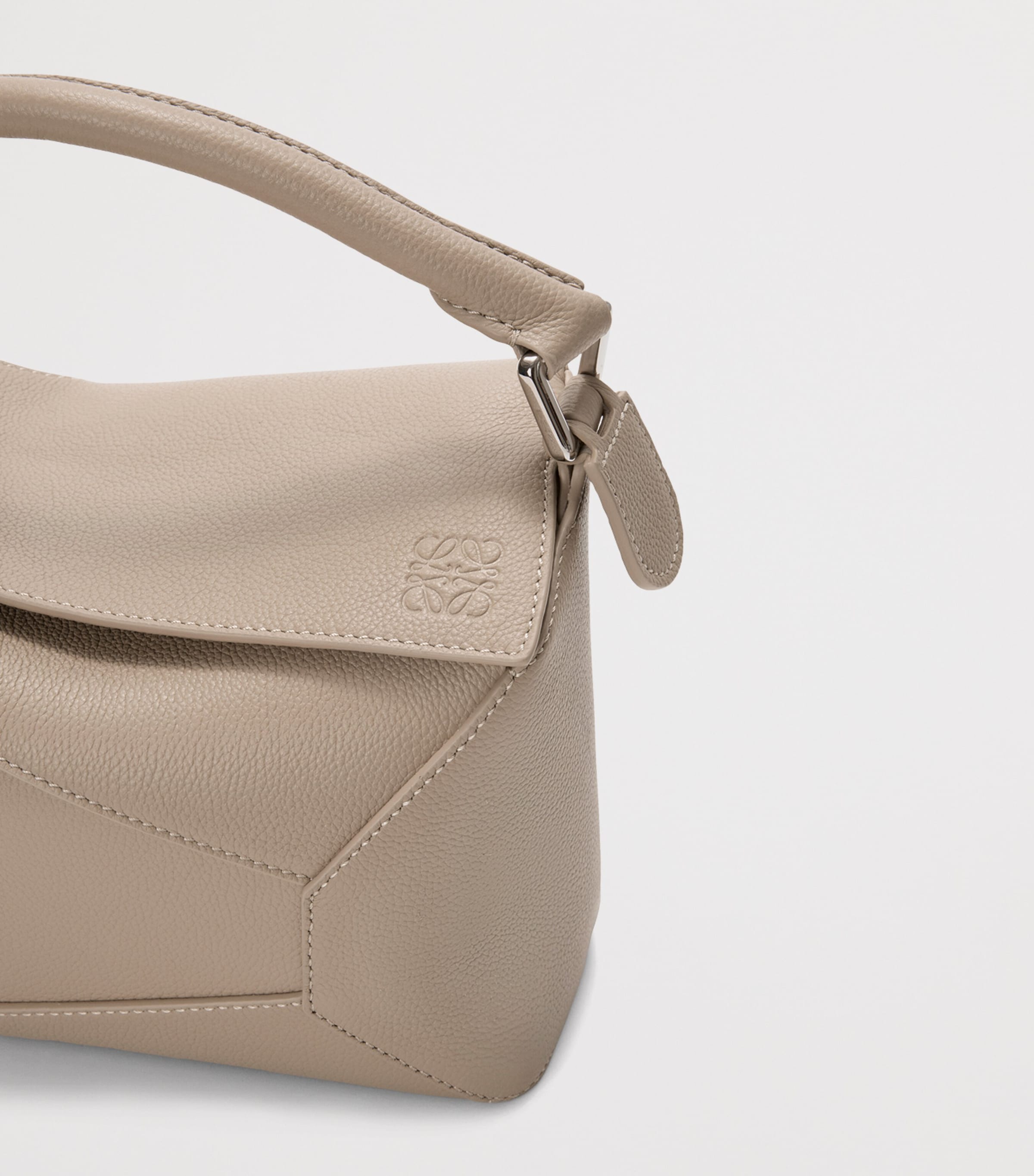 LOEWE small Puzzle top-handle calfskin leather bag (British brand)
