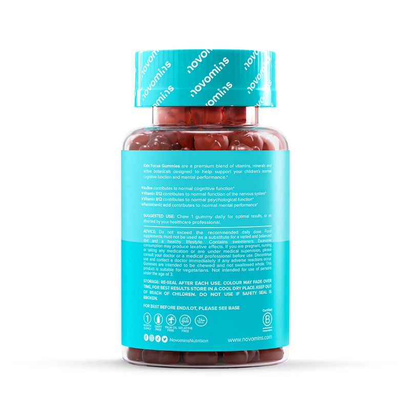 Novomins kids focus gummies 30, UK version