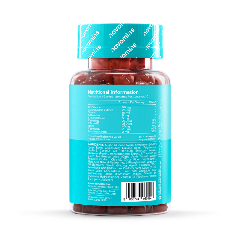 Novomins kids focus gummies 30, UK version