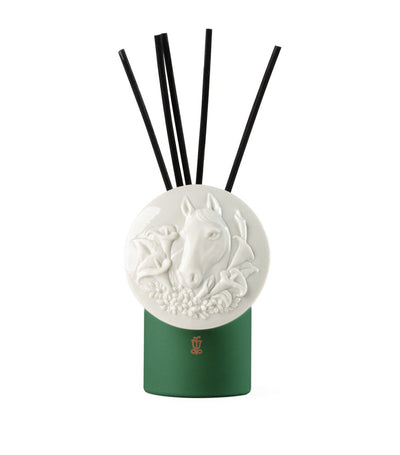 Glass and Porcelain Reed Diffuser with Bergamot, Tuberose, Sandalwood, Musk Fragrance, 100ml with 5 Sticks