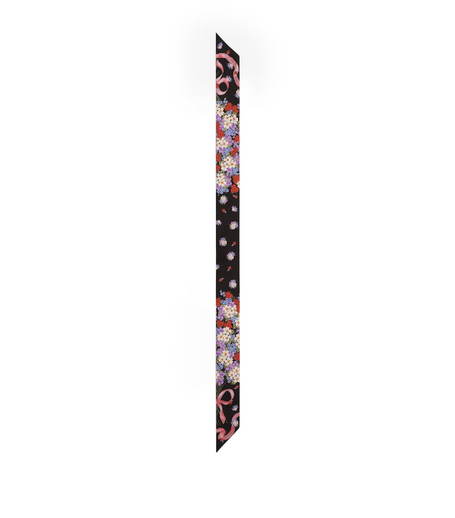 Dolce&Gabbana silk floral skinny scarf 100cm x 6cm, imported from the UK
