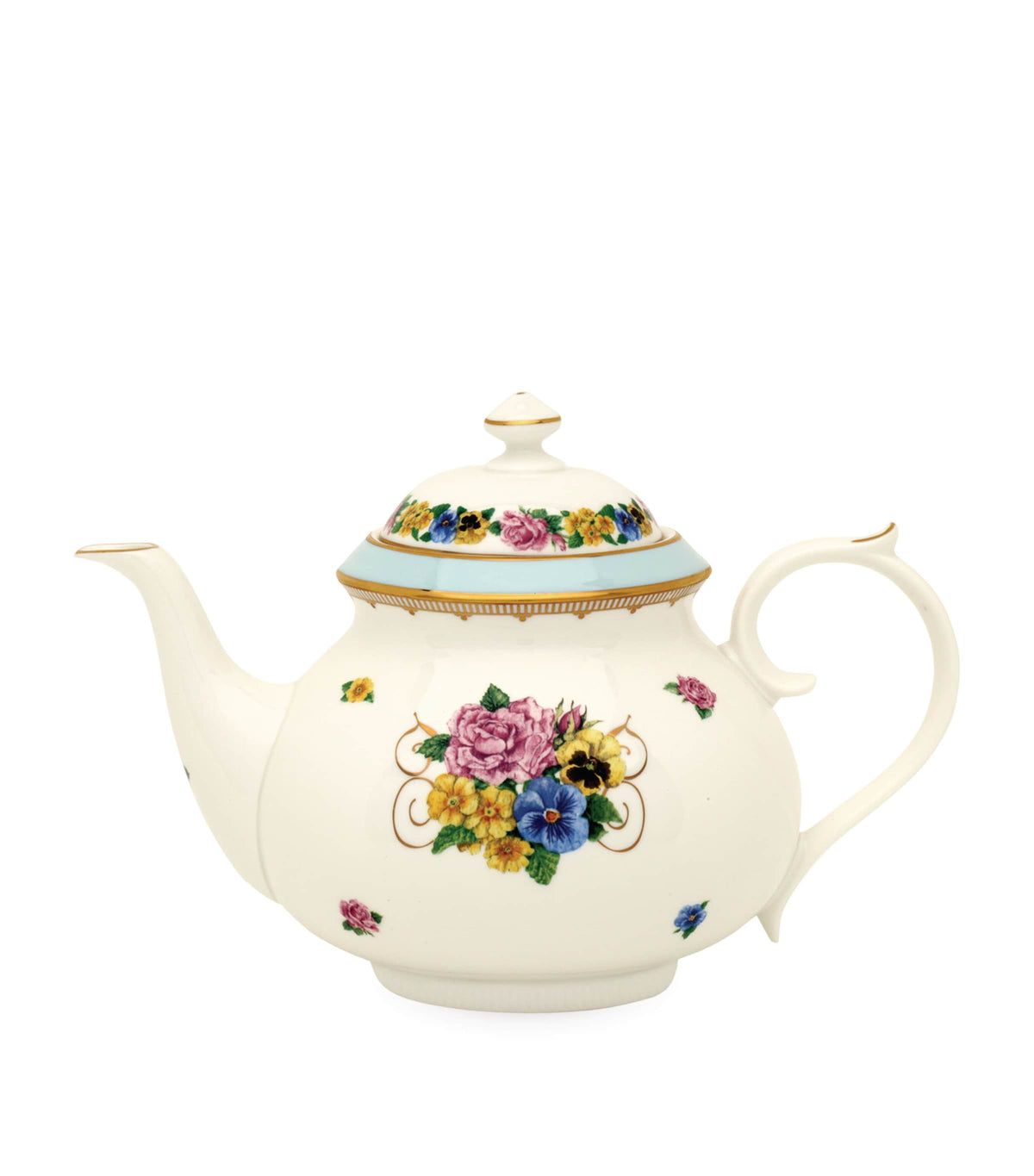 Halcyon Days Shell Garden Blue teapot, UK version