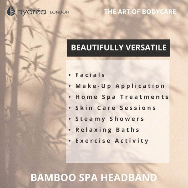 Hydrea London Super-Soft Bamboo Spa Headband One Size, UK version