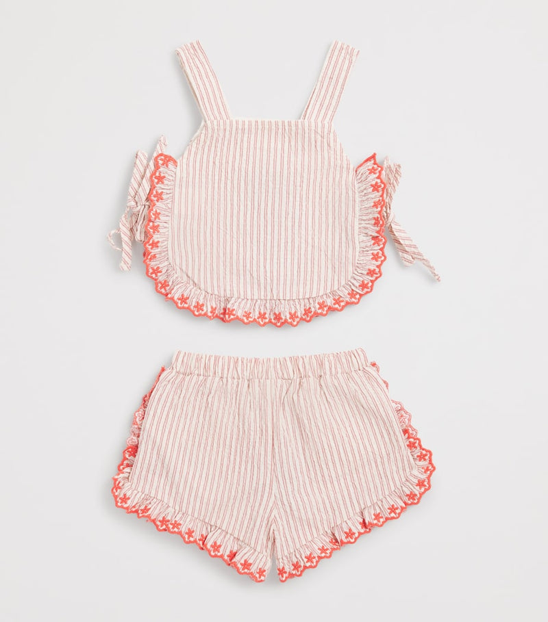 Gingersnaps stretch-cotton Juria top and shorts set for toddlers 6-36 months, UK version