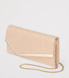 Jimmy Choo Emmie metallic clutch bag, imported from the UK