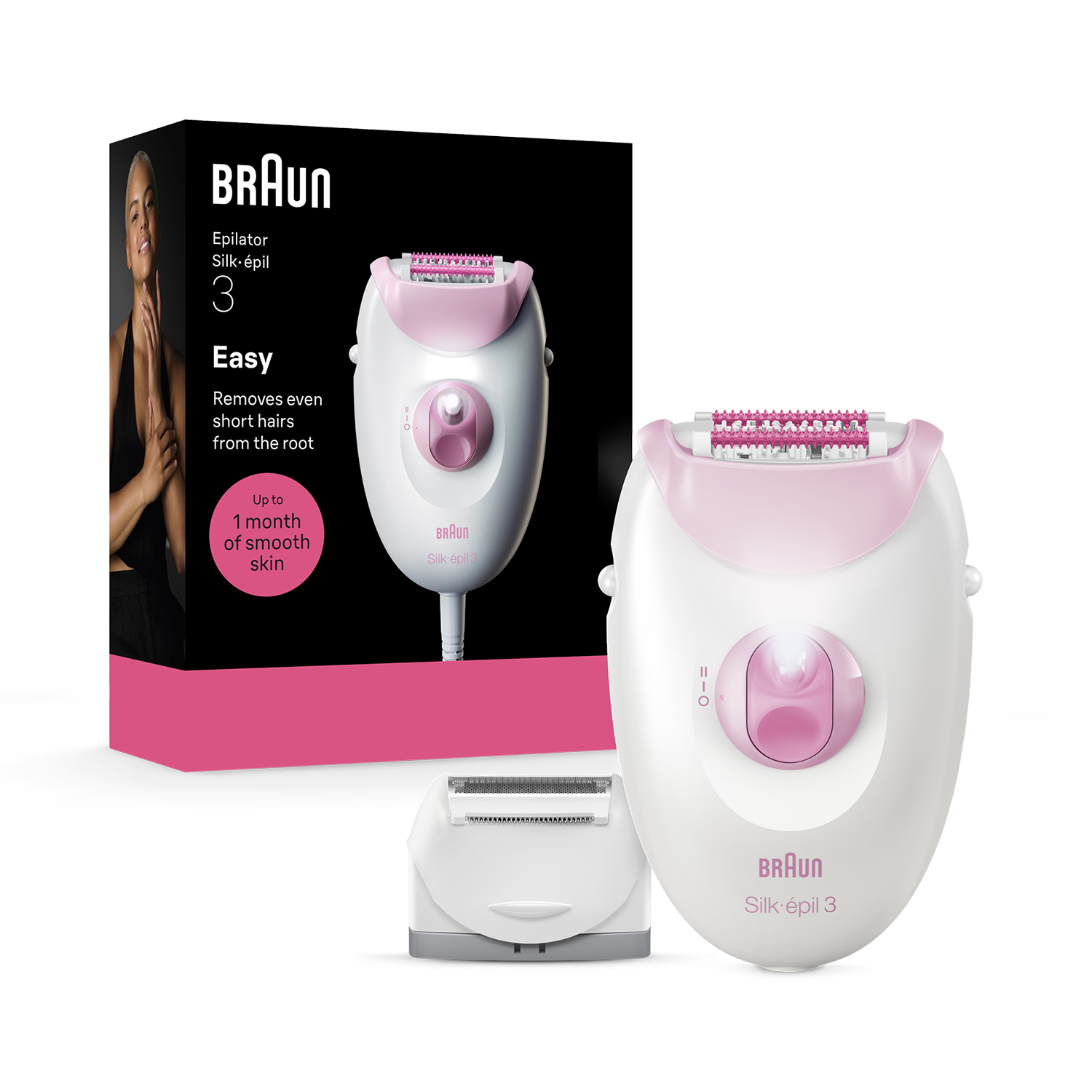 Braun Silk·épil 3 epilator pink - British product