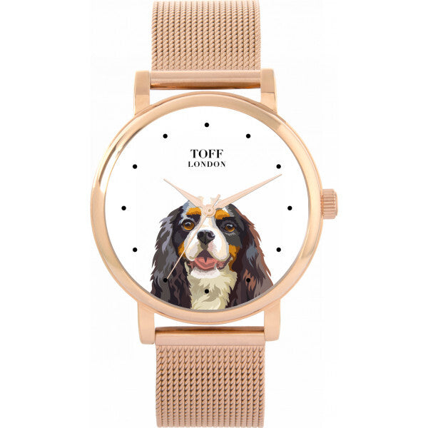 Toff London ladies Cavalier King Charles Spaniel watch 38mm, UK version