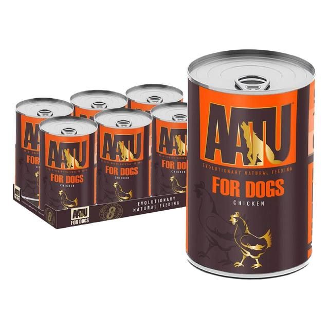 AATU Adult Chicken Wet Dog Food Tins   6 x 400g