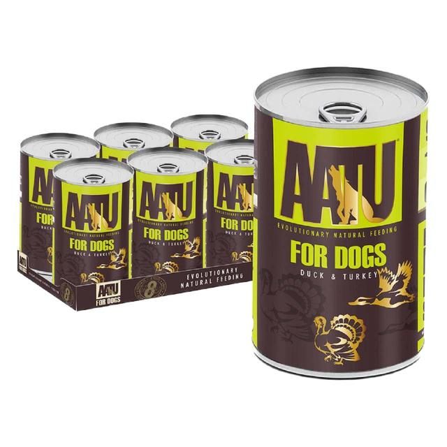 AATU Adult Duck & Turkey Wet Dog Food Tins   6 x 400g