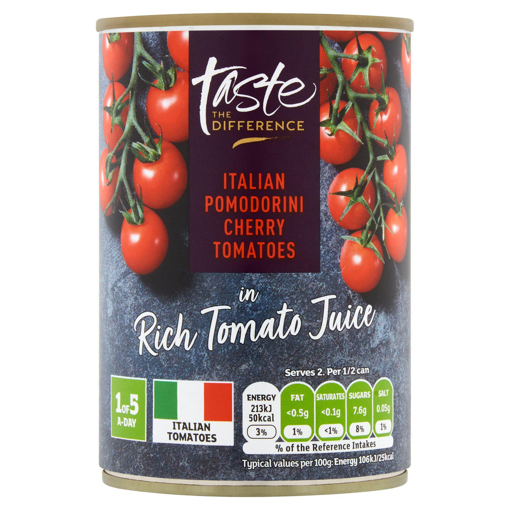 Sainsbury's Italian Pomodorini Cherry Tomatoes in rich tomato juice, Taste the Difference 400g