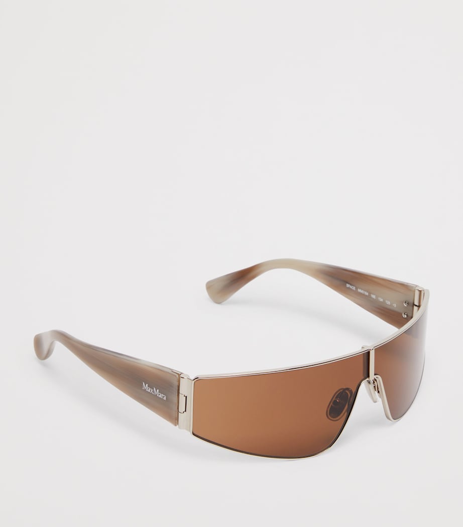 Max Mara shield sunglasses metal frame oversized, UK version