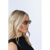 SVNX diamond shape sunglasses brown blue gold frame one size, UK version