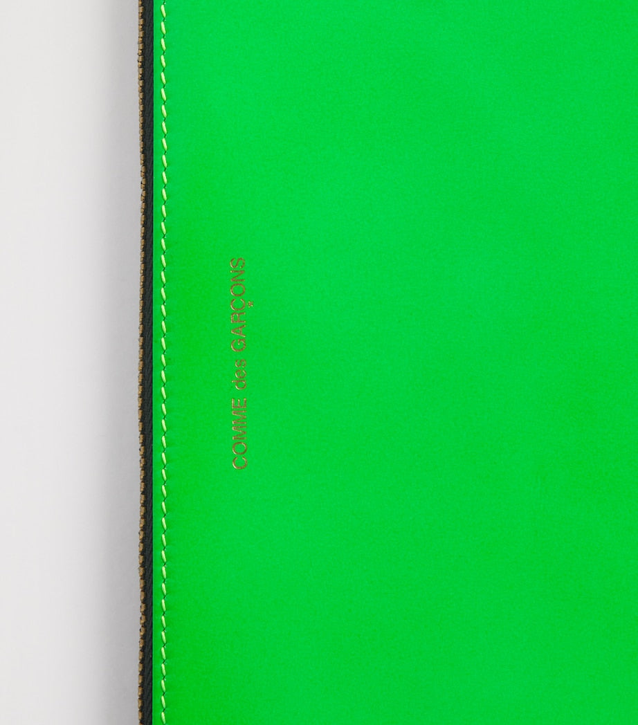 Comme des Garçons Super Fluo large leather pouch - British product
