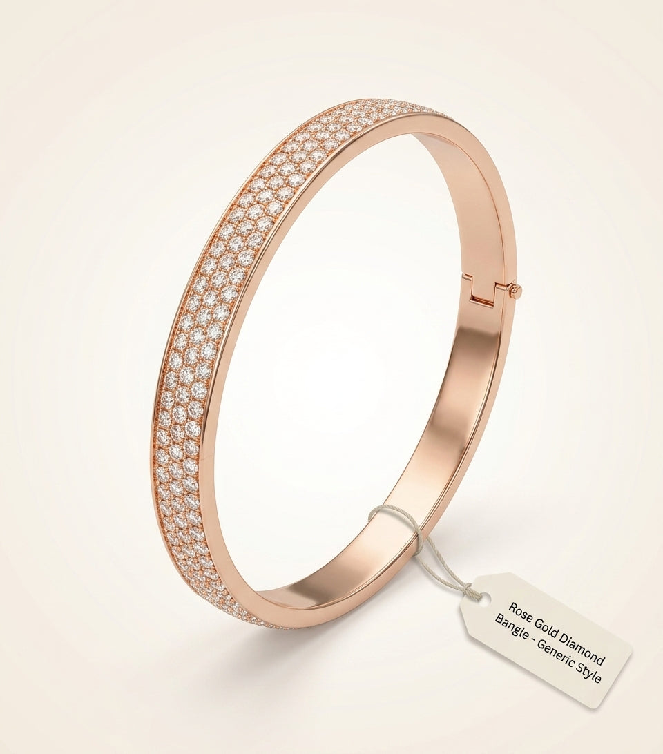 Cartier rose gold and diamond LOVE bracelet, imported from the UK