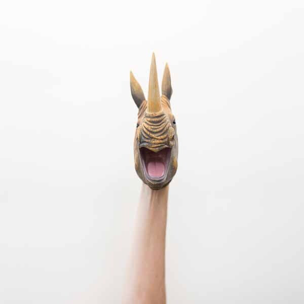 Wild Thingz rhino hand puppet (British brand)