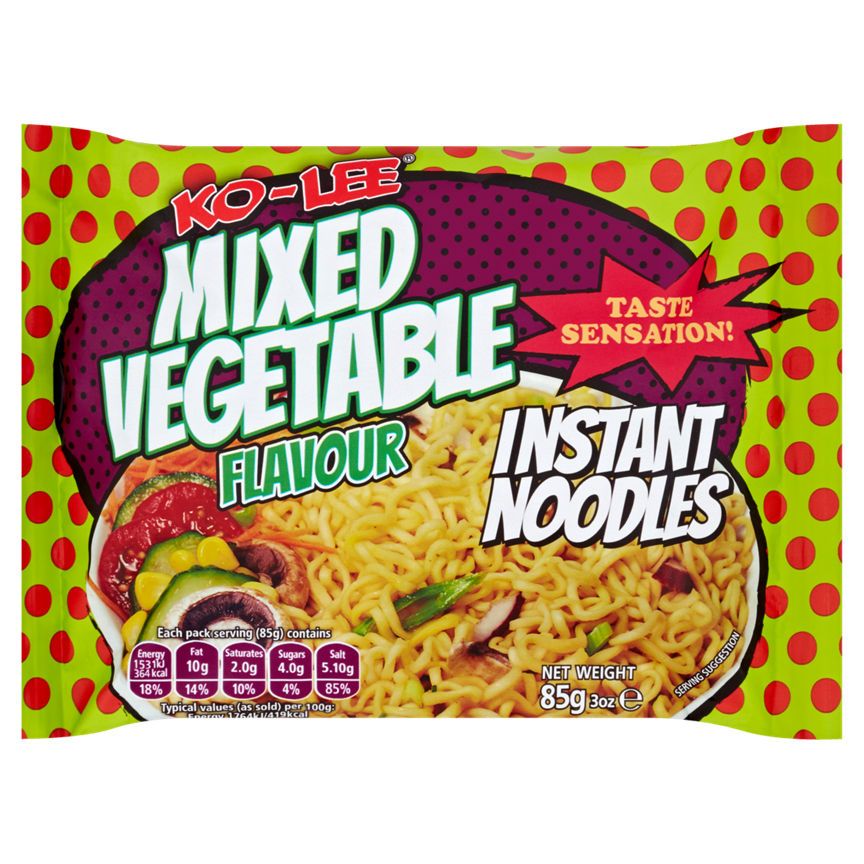 Kolee Instant Noodles Mixed Vegetable Flavour 85g GOODS ASDA   