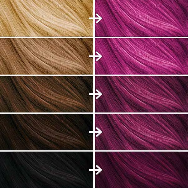 No Bleach London Vivid Berry Permanent Hair Colour Kit - British product