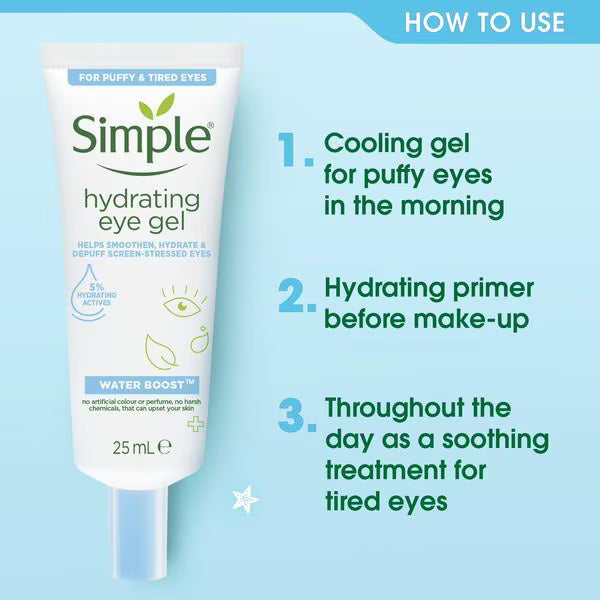 Simple Water Boost Hydrating Eye Gel 25ml (British brand)