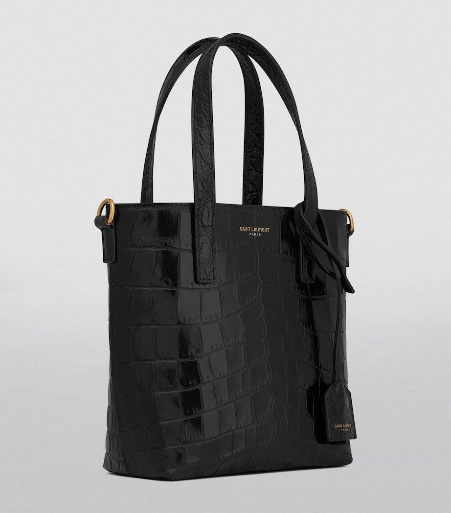 Saint Laurent mini toy croc-embossed tote bag (British brand)