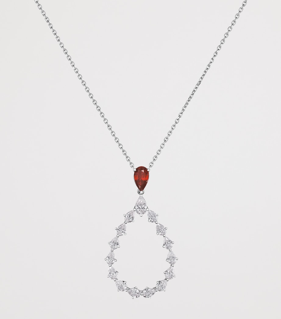 Chopard L'Heure du Diamant necklace white gold diamonds ruby - British product
